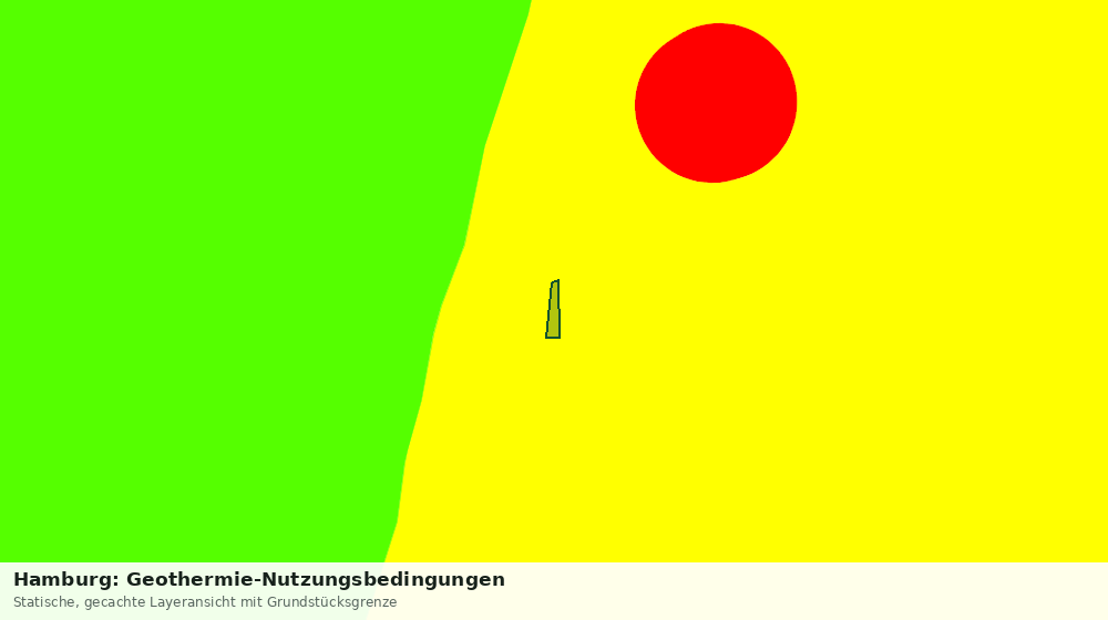 Statische Kartenansicht: Hamburg: Geothermie-Nutzungsbedingungen