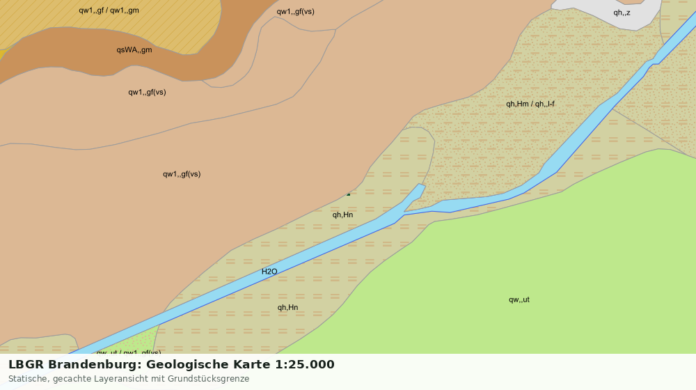 Statische Kartenansicht: LBGR Brandenburg: Geologische Karte 1:25.000