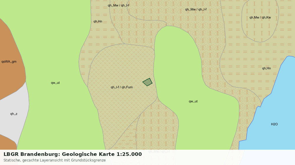 Statische Kartenansicht: LBGR Brandenburg: Geologische Karte 1:25.000