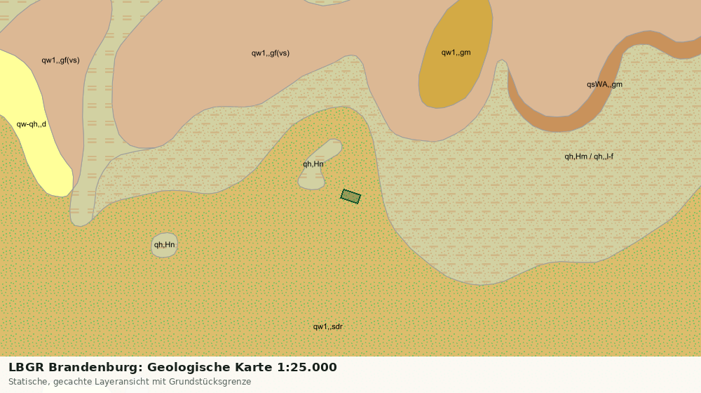 Statische Kartenansicht: LBGR Brandenburg: Geologische Karte 1:25.000
