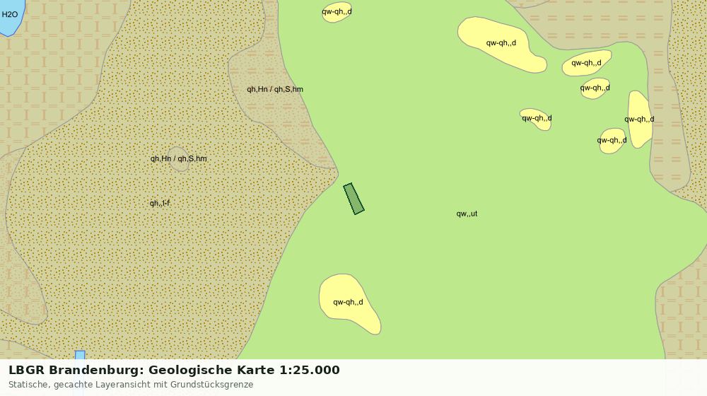 Statische Kartenansicht: LBGR Brandenburg: Geologische Karte 1:25.000