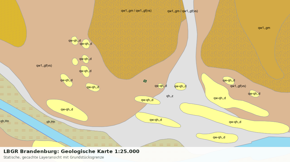 Statische Kartenansicht: LBGR Brandenburg: Geologische Karte 1:25.000