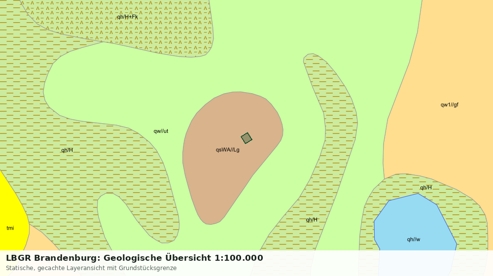 Statische Kartenansicht: LBGR Brandenburg: Geologische Übersicht 1:100.000