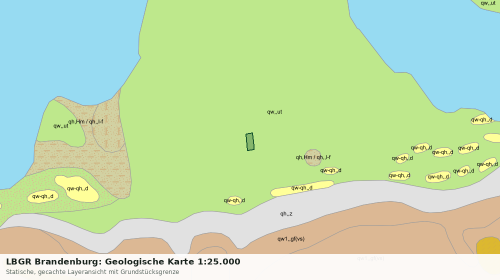 Statische Kartenansicht: LBGR Brandenburg: Geologische Karte 1:25.000