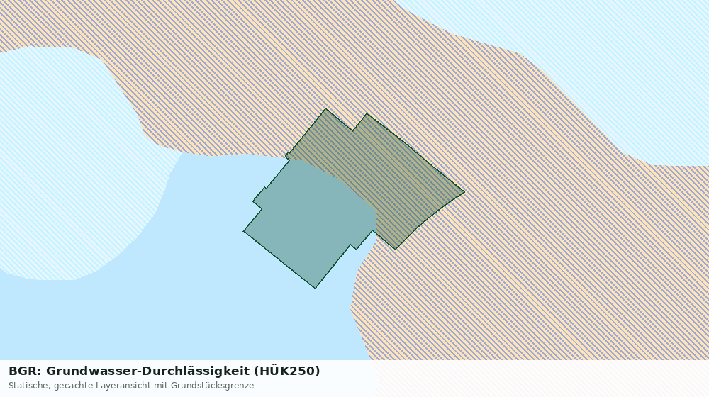 Statische Kartenansicht: BGR: Grundwasser-Durchlässigkeit (HÜK250)