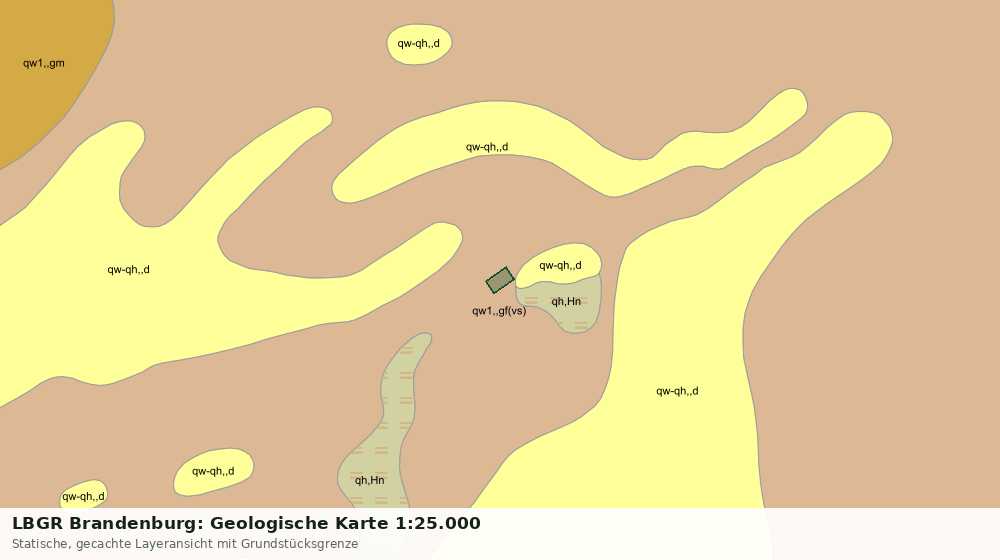 Statische Kartenansicht: LBGR Brandenburg: Geologische Karte 1:25.000