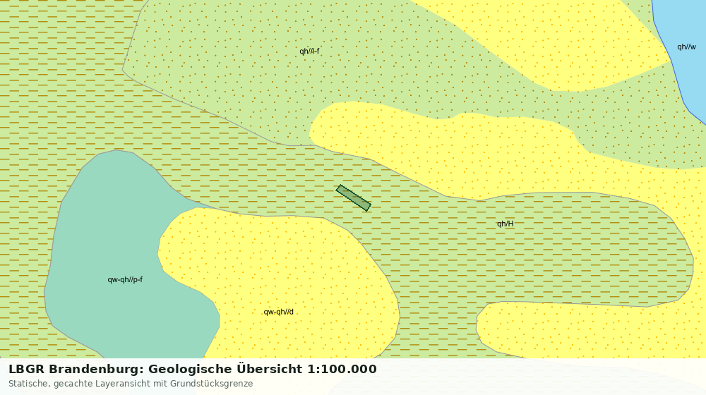 Statische Kartenansicht: LBGR Brandenburg: Geologische Übersicht 1:100.000