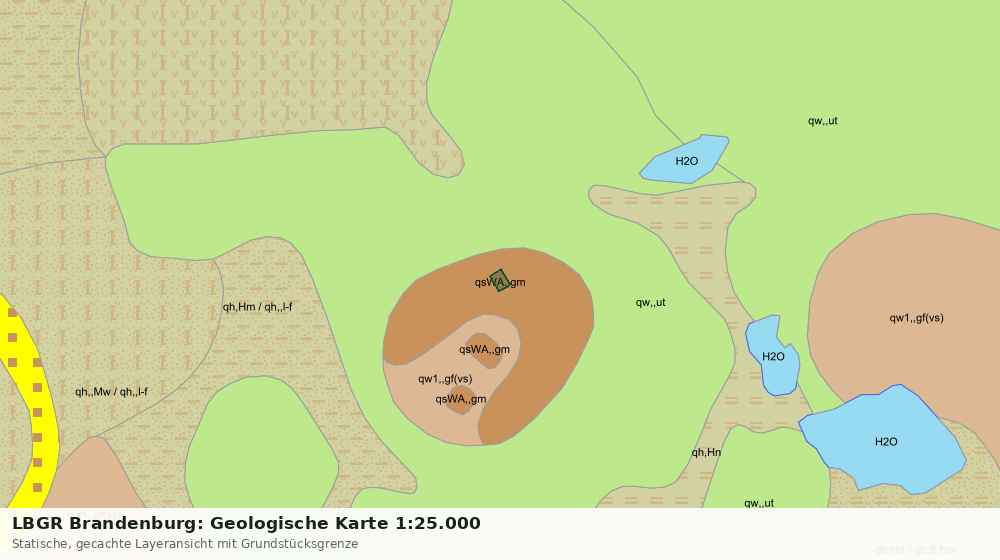 Statische Kartenansicht: LBGR Brandenburg: Geologische Karte 1:25.000