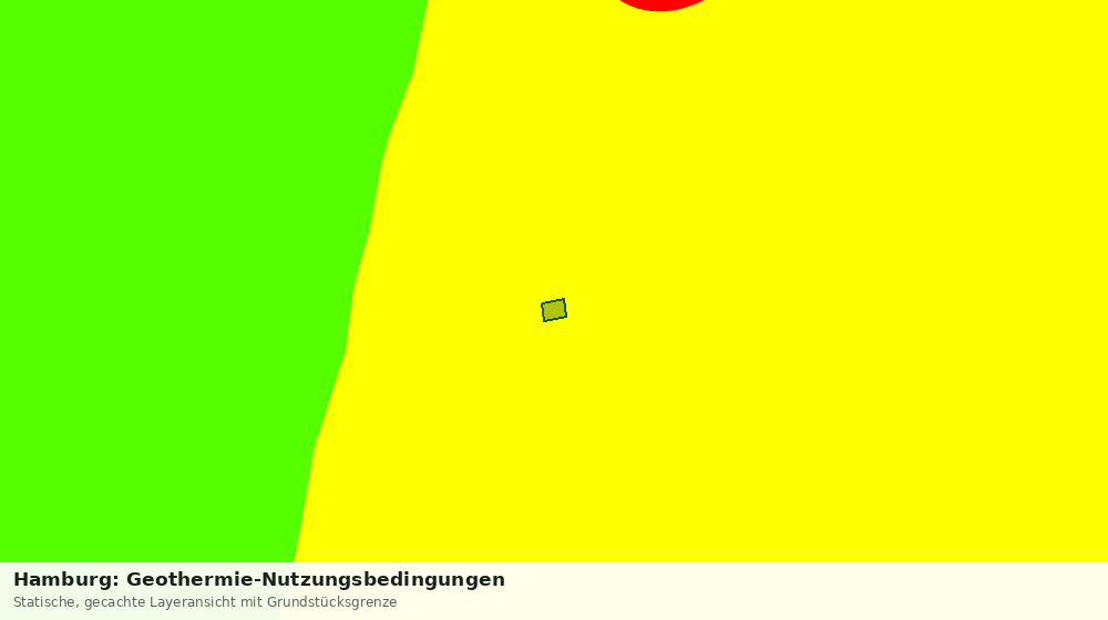 Statische Kartenansicht: Hamburg: Geothermie-Nutzungsbedingungen