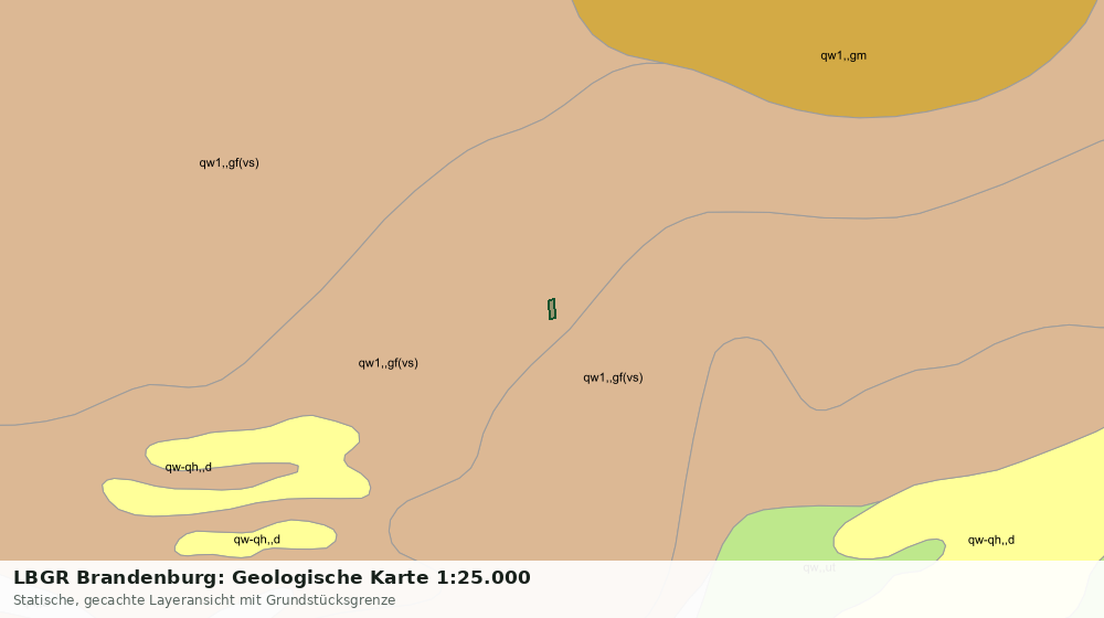 Statische Kartenansicht: LBGR Brandenburg: Geologische Karte 1:25.000