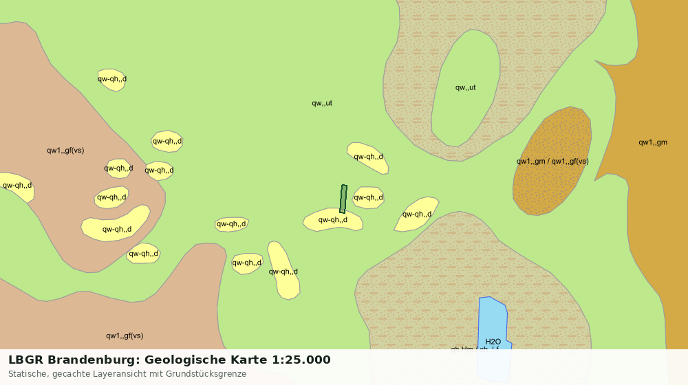 Statische Kartenansicht: LBGR Brandenburg: Geologische Karte 1:25.000