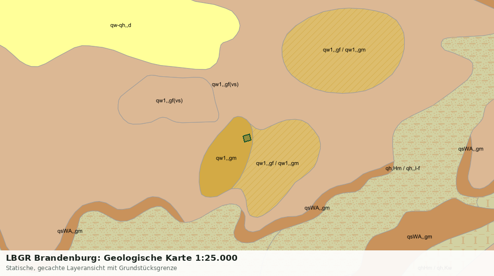 Statische Kartenansicht: LBGR Brandenburg: Geologische Karte 1:25.000
