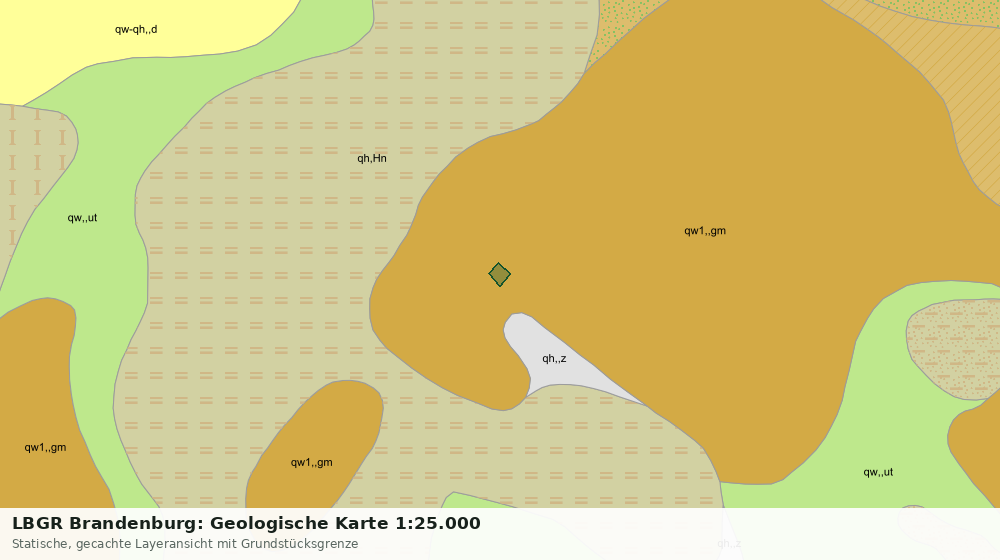 Statische Kartenansicht: LBGR Brandenburg: Geologische Karte 1:25.000