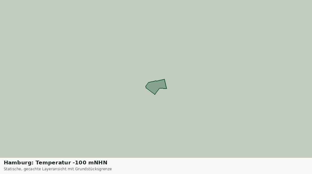 Statische Kartenansicht: Hamburg: Temperatur -100 mNHN