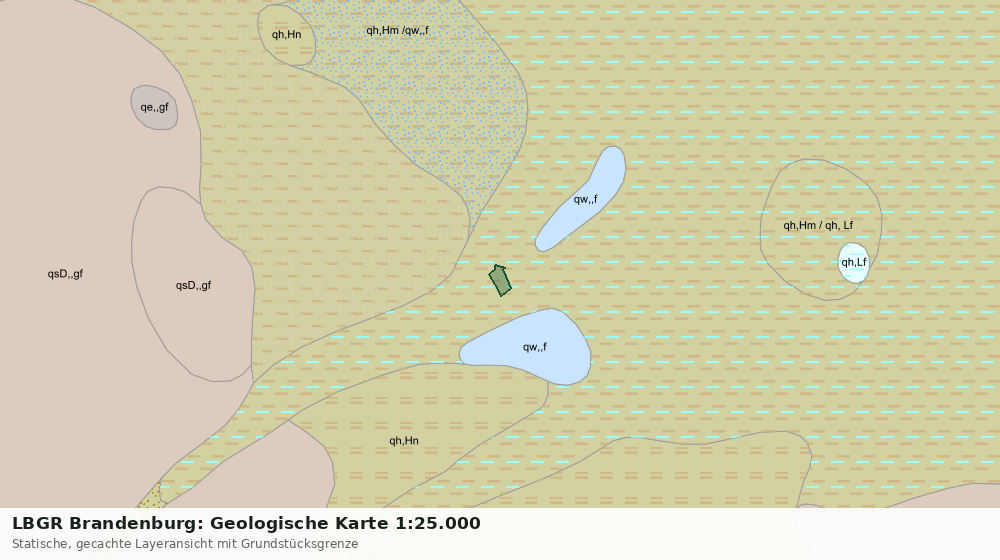 Statische Kartenansicht: LBGR Brandenburg: Geologische Karte 1:25.000