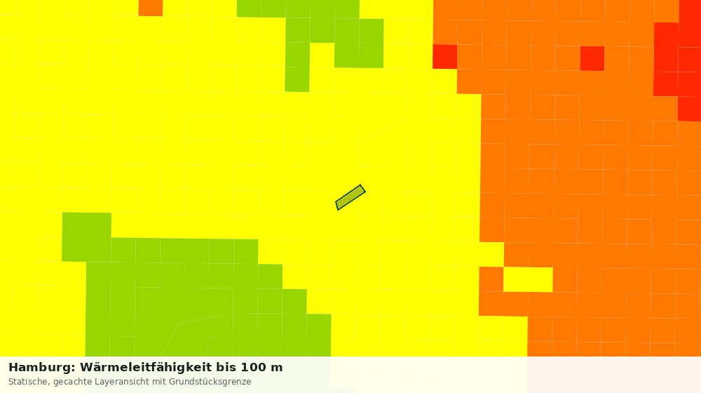 Statische Kartenansicht: Hamburg: Wärmeleitfähigkeit bis 100 m