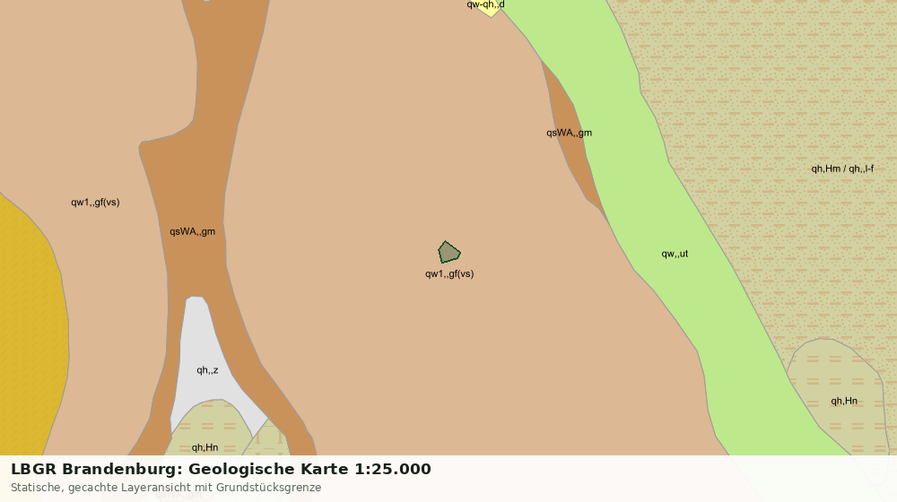 Statische Kartenansicht: LBGR Brandenburg: Geologische Karte 1:25.000