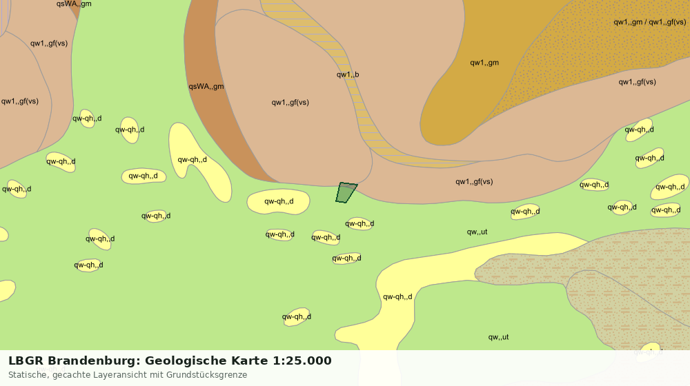 Statische Kartenansicht: LBGR Brandenburg: Geologische Karte 1:25.000