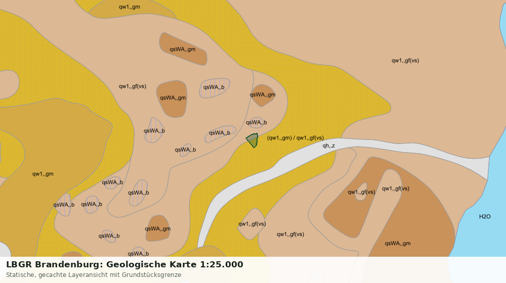 Statische Kartenansicht: LBGR Brandenburg: Geologische Karte 1:25.000
