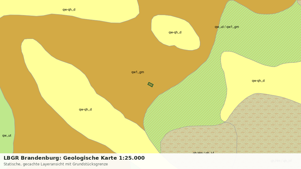 Statische Kartenansicht: LBGR Brandenburg: Geologische Karte 1:25.000