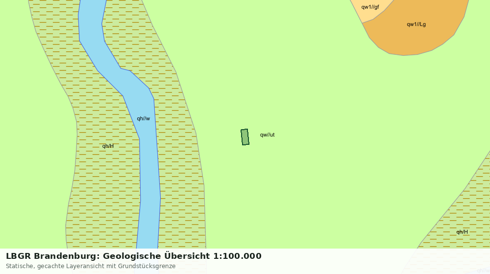 Statische Kartenansicht: LBGR Brandenburg: Geologische Übersicht 1:100.000