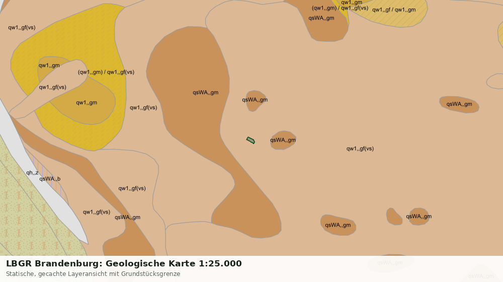 Statische Kartenansicht: LBGR Brandenburg: Geologische Karte 1:25.000