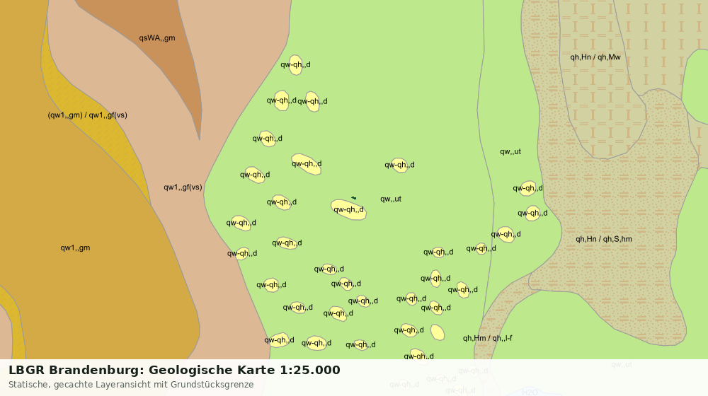 Statische Kartenansicht: LBGR Brandenburg: Geologische Karte 1:25.000