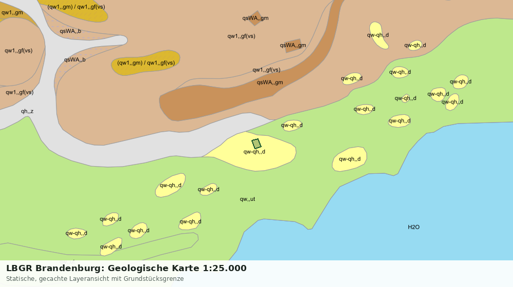 Statische Kartenansicht: LBGR Brandenburg: Geologische Karte 1:25.000
