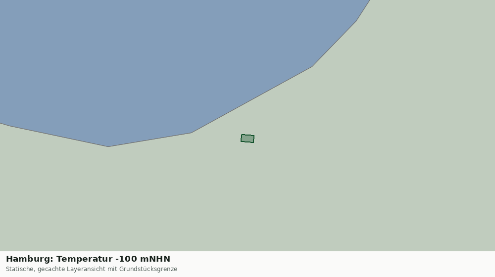 Statische Kartenansicht: Hamburg: Temperatur -100 mNHN