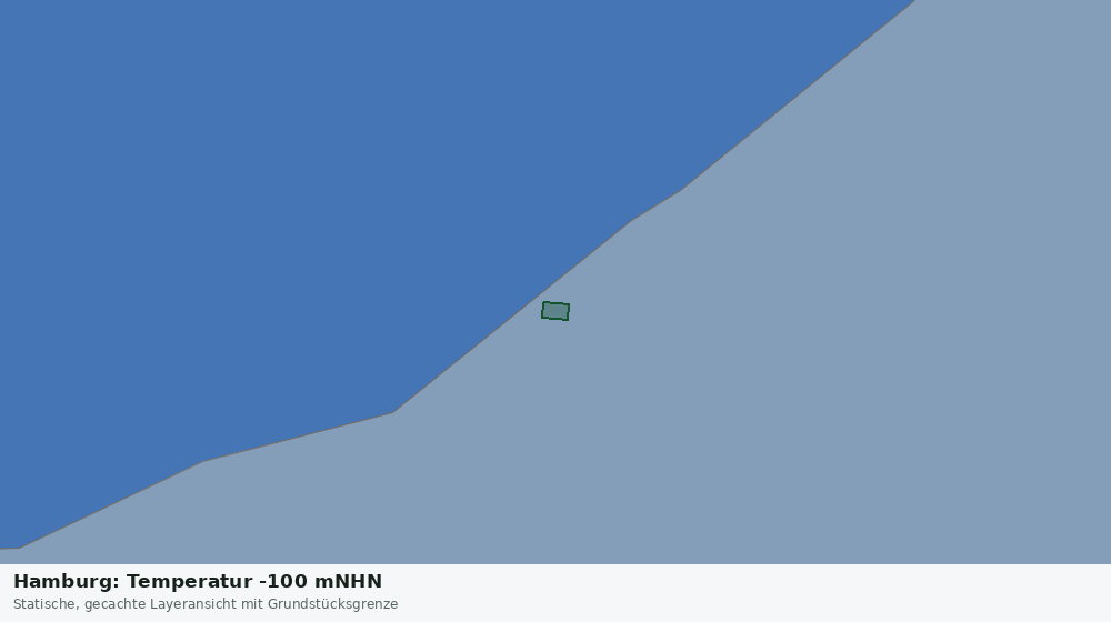 Statische Kartenansicht: Hamburg: Temperatur -100 mNHN