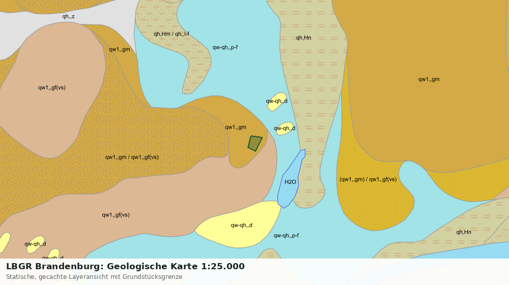 Statische Kartenansicht: LBGR Brandenburg: Geologische Karte 1:25.000