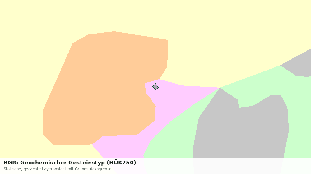Statische Kartenansicht: BGR: Geochemischer Gesteinstyp (HÜK250)