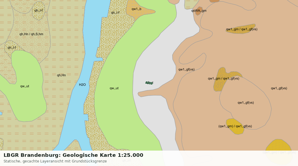 Statische Kartenansicht: LBGR Brandenburg: Geologische Karte 1:25.000