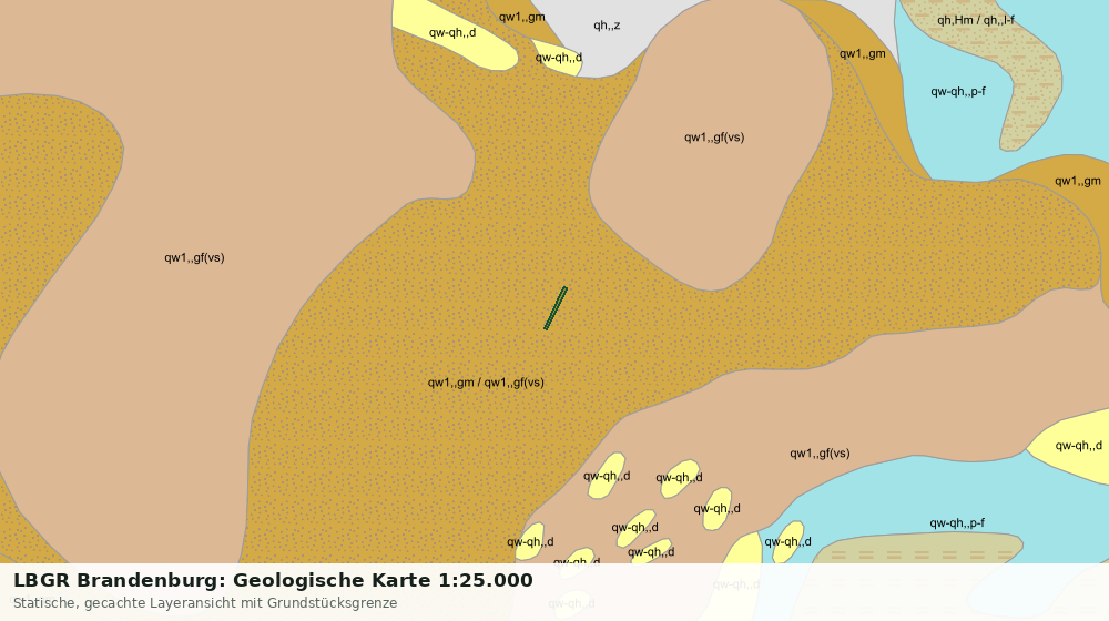 Statische Kartenansicht: LBGR Brandenburg: Geologische Karte 1:25.000