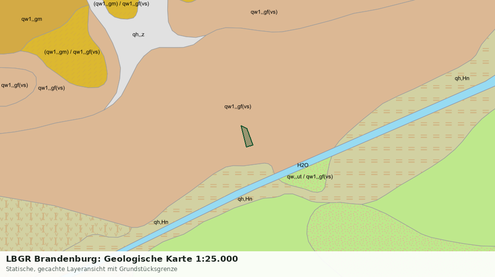 Statische Kartenansicht: LBGR Brandenburg: Geologische Karte 1:25.000