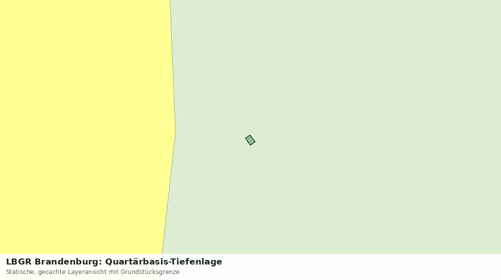 Statische Kartenansicht: LBGR Brandenburg: Quartärbasis-Tiefenlage