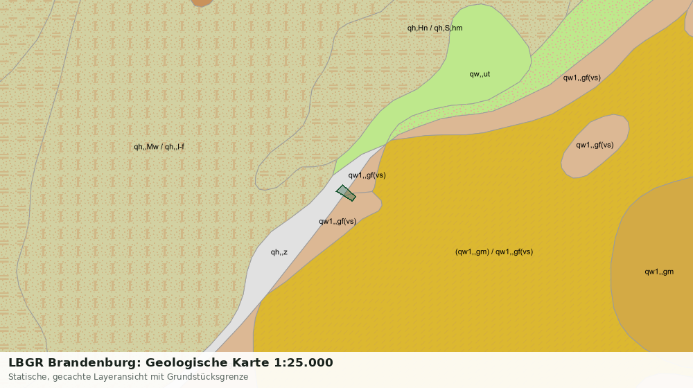 Statische Kartenansicht: LBGR Brandenburg: Geologische Karte 1:25.000