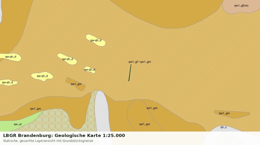 Statische Kartenansicht: LBGR Brandenburg: Geologische Karte 1:25.000