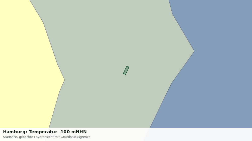 Statische Kartenansicht: Hamburg: Temperatur -100 mNHN
