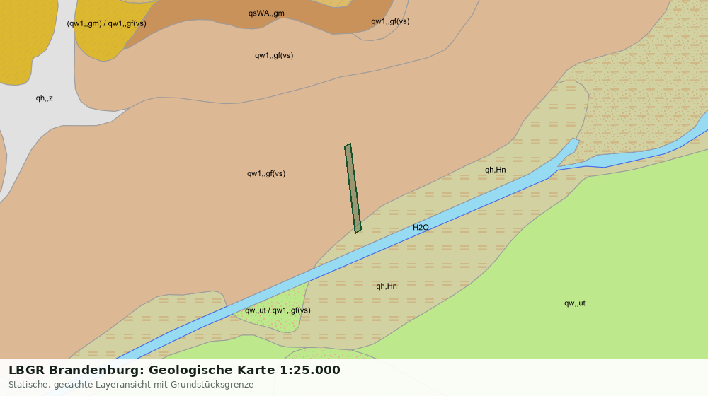Statische Kartenansicht: LBGR Brandenburg: Geologische Karte 1:25.000