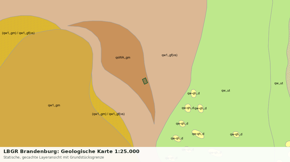 Statische Kartenansicht: LBGR Brandenburg: Geologische Karte 1:25.000