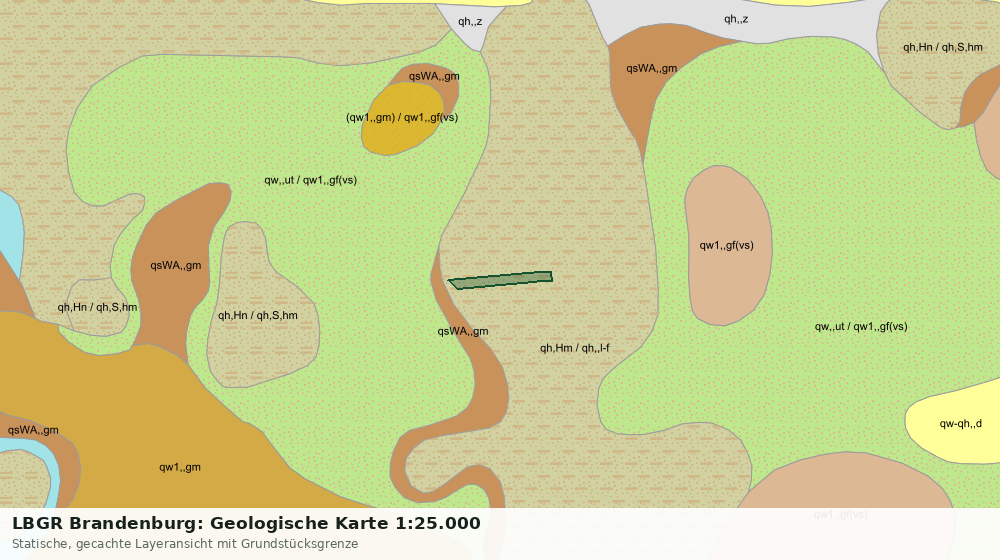 Statische Kartenansicht: LBGR Brandenburg: Geologische Karte 1:25.000