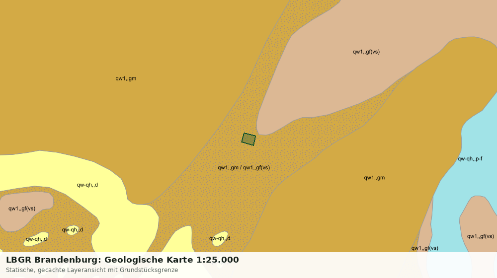 Statische Kartenansicht: LBGR Brandenburg: Geologische Karte 1:25.000