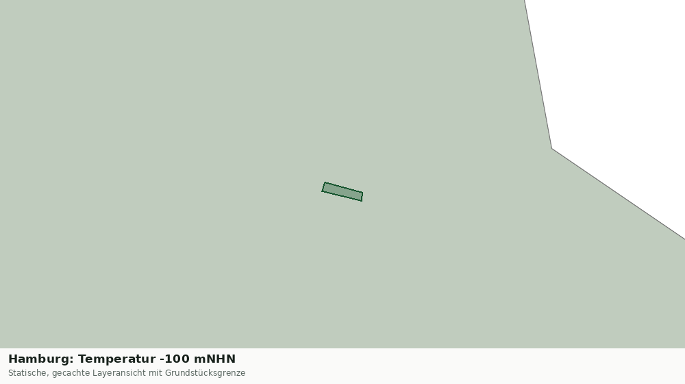 Statische Kartenansicht: Hamburg: Temperatur -100 mNHN
