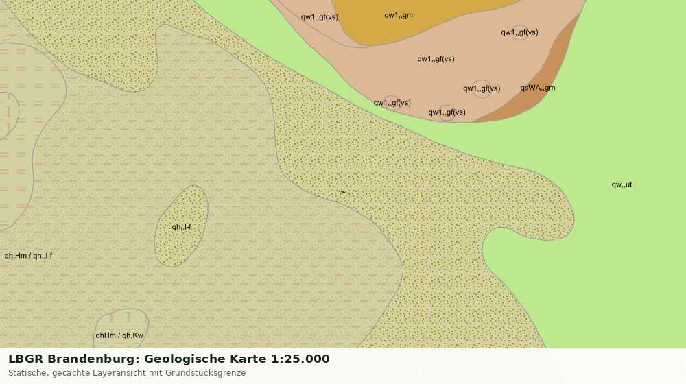 Statische Kartenansicht: LBGR Brandenburg: Geologische Karte 1:25.000
