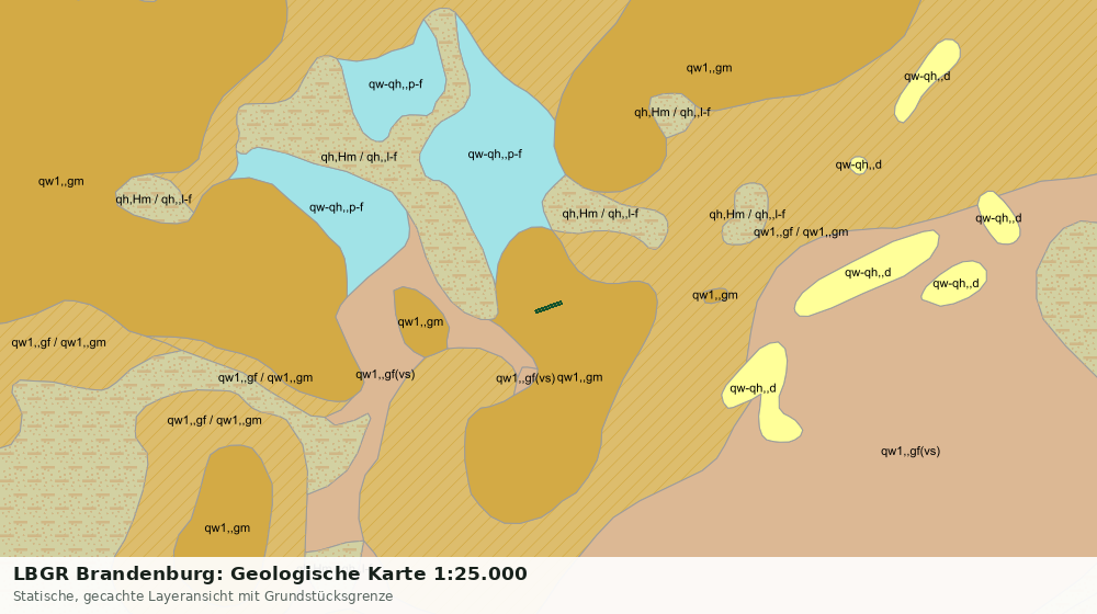 Statische Kartenansicht: LBGR Brandenburg: Geologische Karte 1:25.000