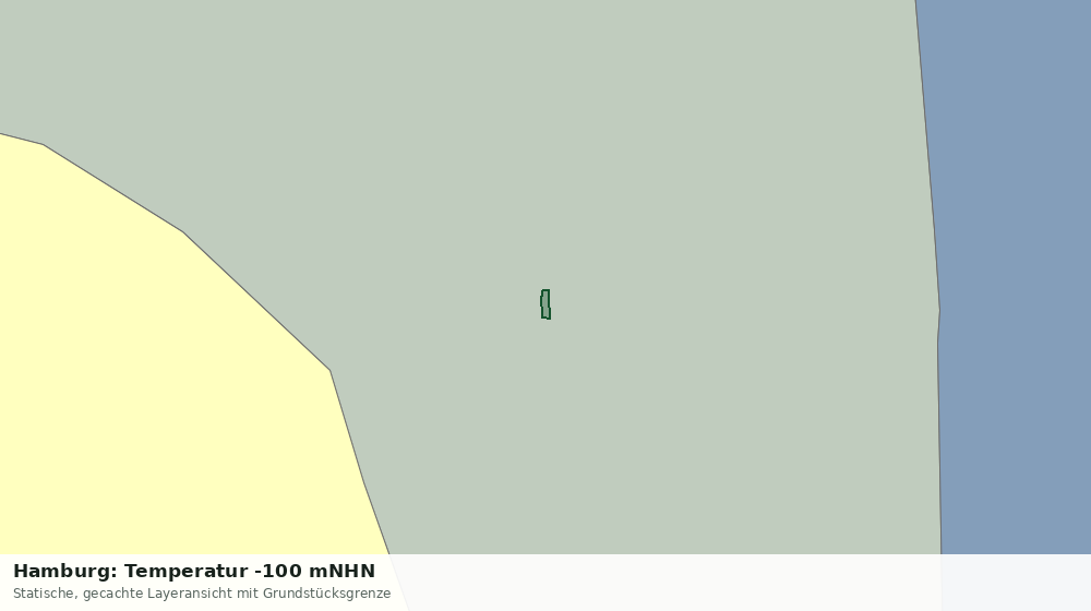 Statische Kartenansicht: Hamburg: Temperatur -100 mNHN