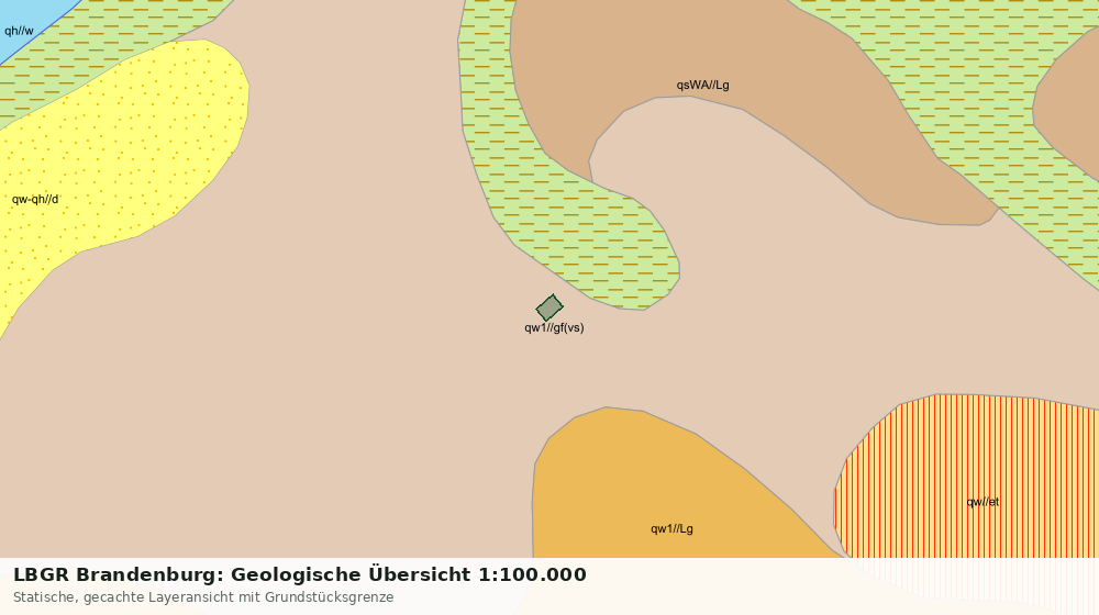 Statische Kartenansicht: LBGR Brandenburg: Geologische Übersicht 1:100.000
