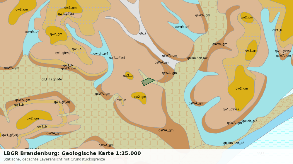 Statische Kartenansicht: LBGR Brandenburg: Geologische Karte 1:25.000