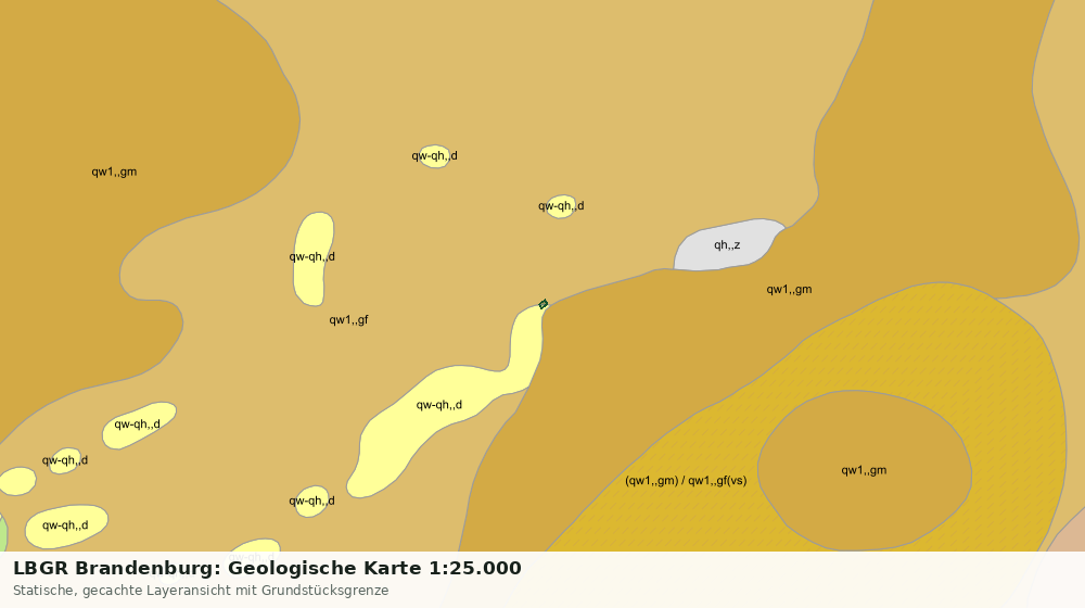 Statische Kartenansicht: LBGR Brandenburg: Geologische Karte 1:25.000